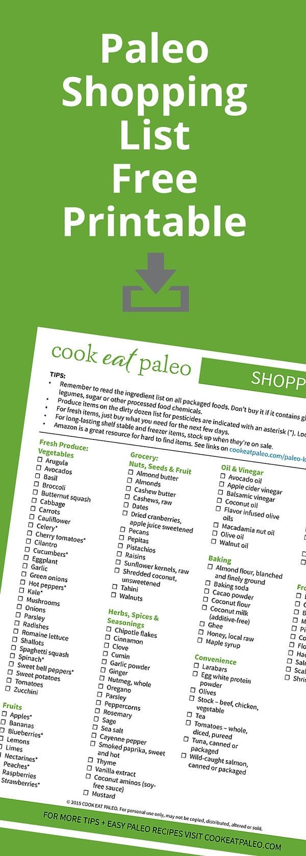 How to Stock a Paleo Pantry + Printable Shopping List -   20 paleo diet shopping list
 ideas