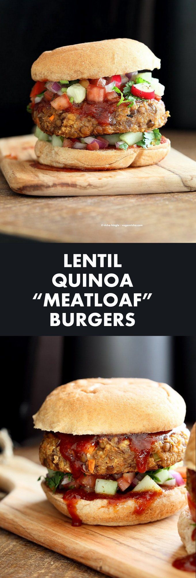 Lentil Quinoa Meatloaf Burgers -   20 quinoa recipes patties
 ideas