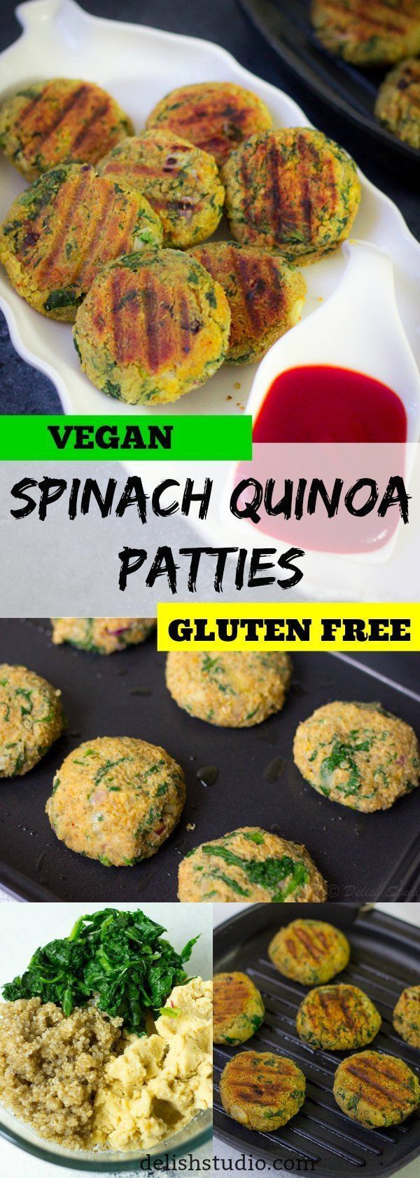 Spinach Quinoa Patties ( Vegan and glutenfree) -   20 quinoa recipes patties
 ideas