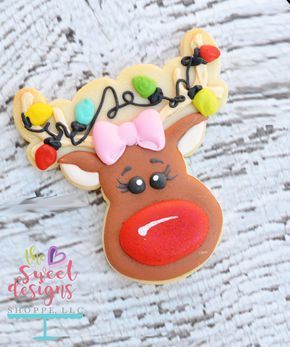 Girly Reindeer Face -   21 girly decor cookies
 ideas