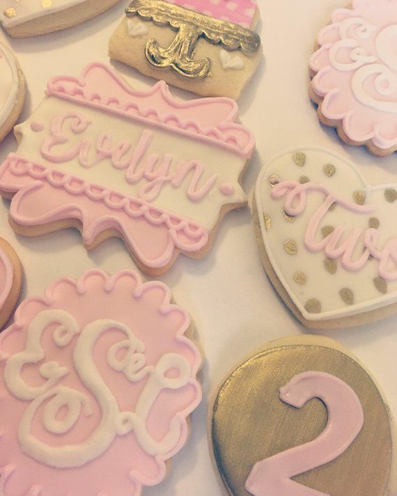 1 dozen custom girly monogram cookies! -   21 girly decor cookies
 ideas