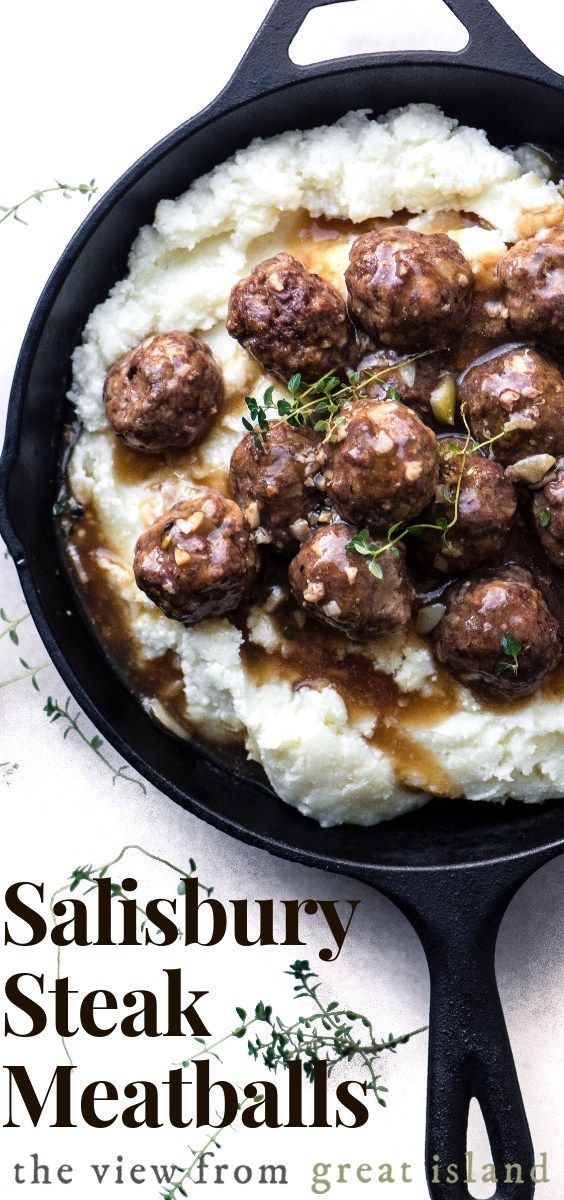 Salisbury Steak Meatballs -   21 leftover meatball recipes
 ideas