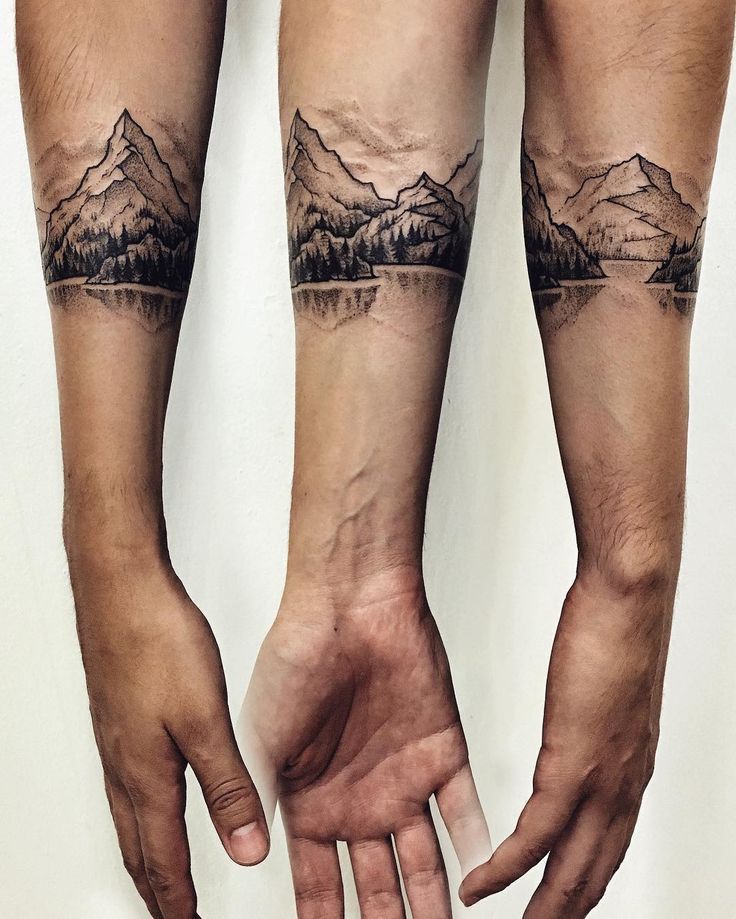 Esta es la que mas me gusta. Sobre todo las reflexiones y las montanas -   21 mens mountain tattoo ideas