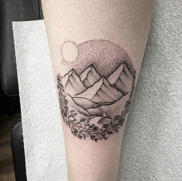 21 mens mountain tattoo
 ideas
