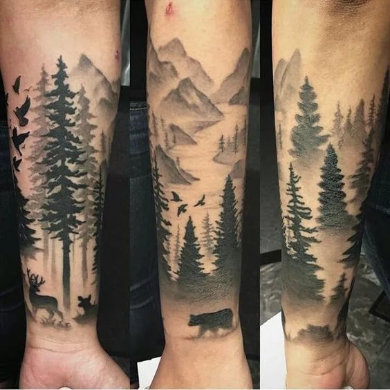 #tattoo -   21 mens mountain tattoo ideas