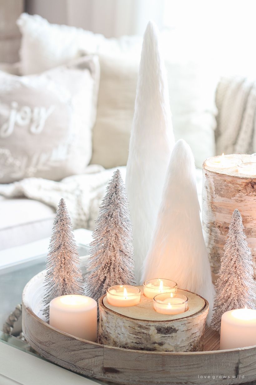 Christmas in the Living Room -   21 neutral winter decor
 ideas