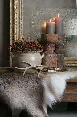 Cosy Chalet Style For Your Home by Carole Poirot -   21 neutral winter decor
 ideas
