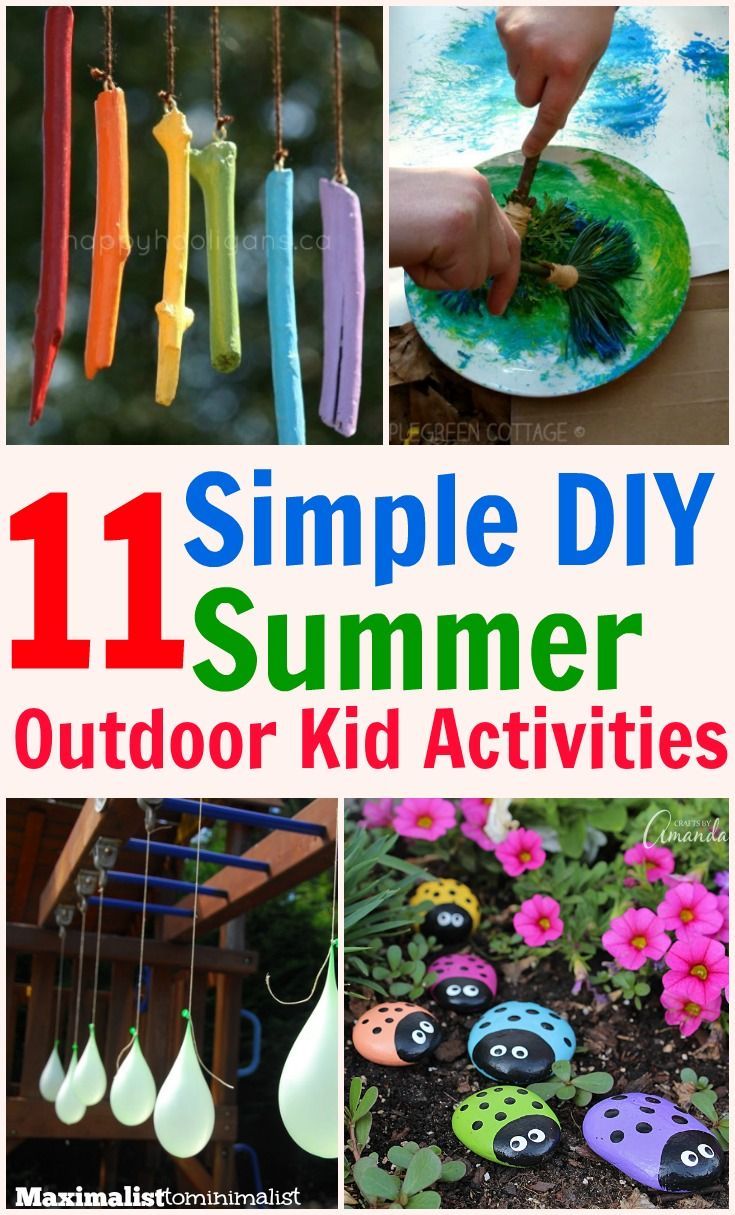 11 Kid's Outdoor Activities That Are Simple, Frugal, and FUN! -   21 outdoor summer crafts
 ideas