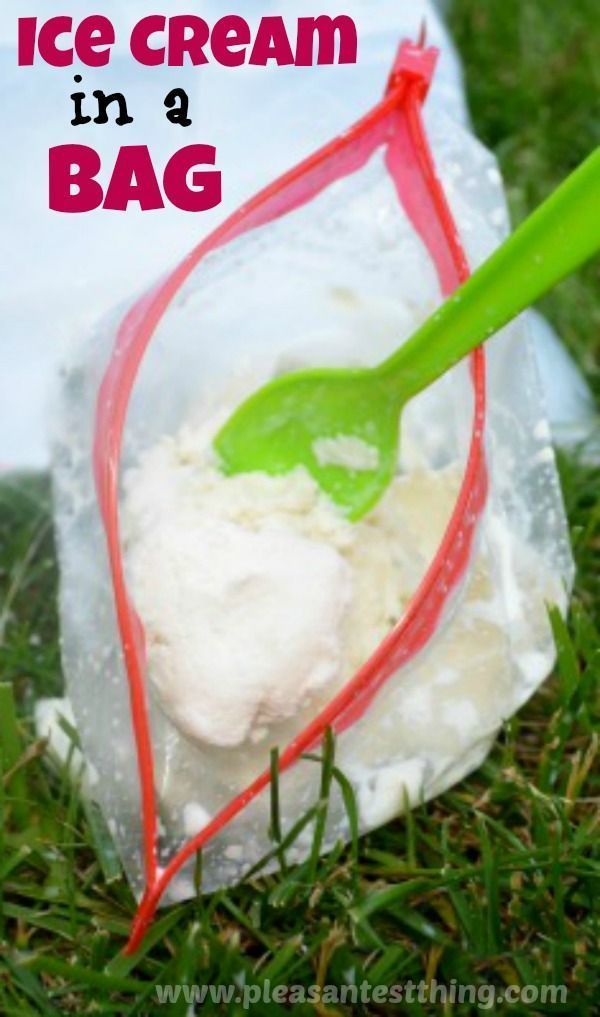 Ice Cream in a Bag -   21 outdoor summer crafts
 ideas