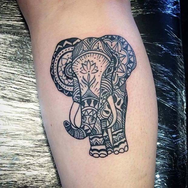 21 Cool and Creative Elephant Tattoo Ideas -   21 unique tattoo elephant
 ideas