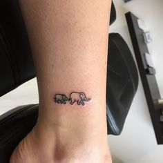 10 adorable, minimal animal tattoos that will inspire you to get inked, like this little elephant family. -   21 unique tattoo elephant
 ideas