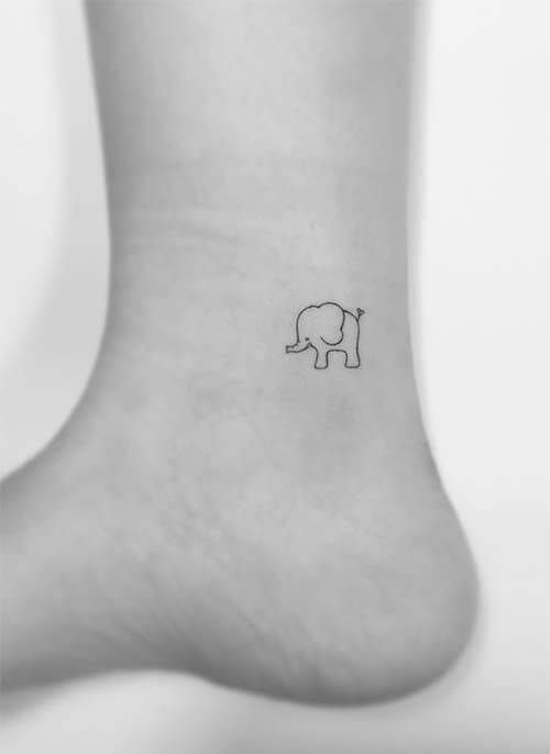50 Tiny Tattoos for Women -   21 unique tattoo elephant
 ideas