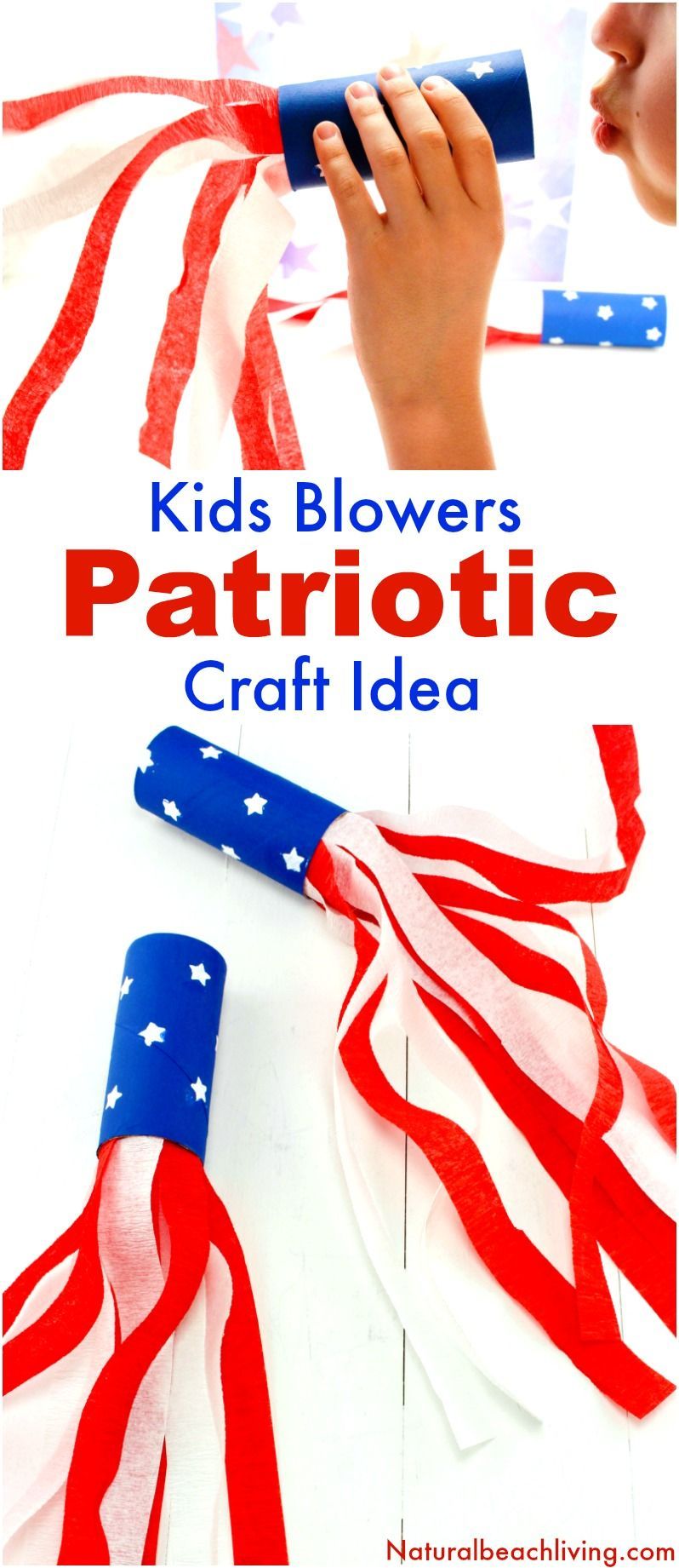 4th of July Craft Idea Patriotic Kids Blower -   22 4th of july preschool crafts
 ideas