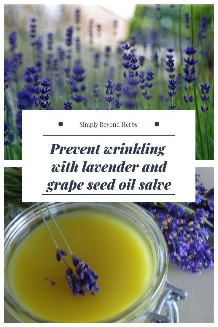 Lavender salve with grape seed oil will help you to prevent wrinkling -   22 anti inflammatory salve
 ideas
