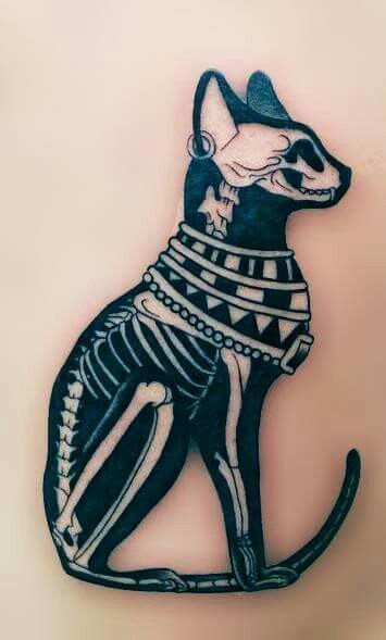 D?nde tatuarse en la CDMX con los mejores estilos -   22 cat tattoo back
 ideas
