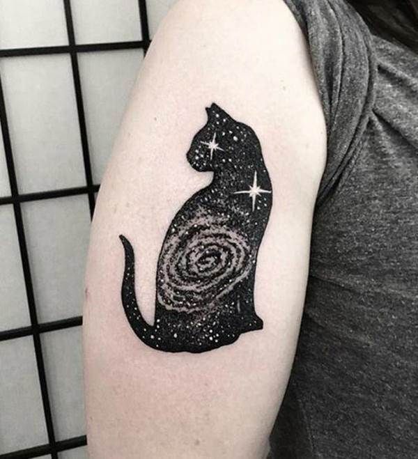 125 Cute Cat Tattoo Designs And Ideas That You Will Love To Have -   22 cat tattoo back
 ideas