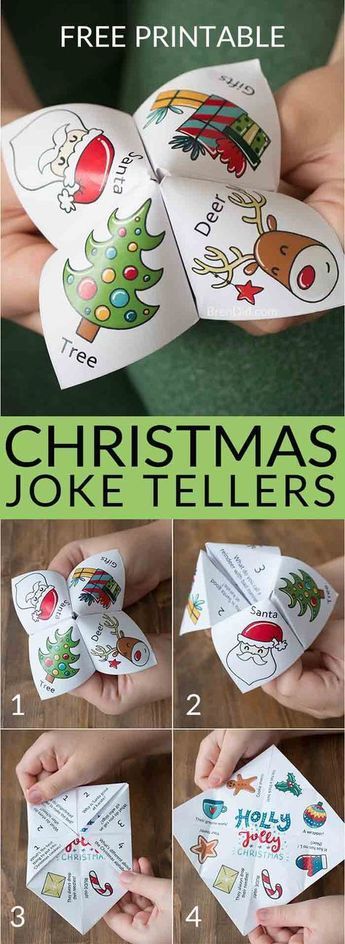 Christmas Joke Teller (Fortune Teller) for Kids -   22 christmas decor kids
 ideas