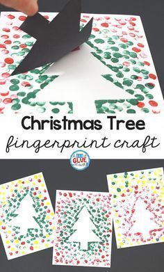 Christmas Tree Thumbprint Art -   22 christmas decor kids
 ideas