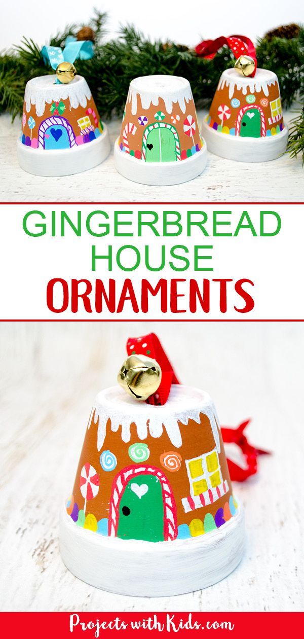 The Sweetest Gingerbread House Ornaments Kids Can Make -   22 christmas decor kids
 ideas