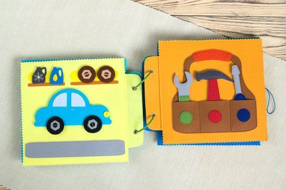 Quiet Book for boy - Busy Book - Felt Book - Toddler toys - Soft book - First Book - Toddler book - Baby Activity Book - Fabric Book -   22 fabric crafts for boys ideas