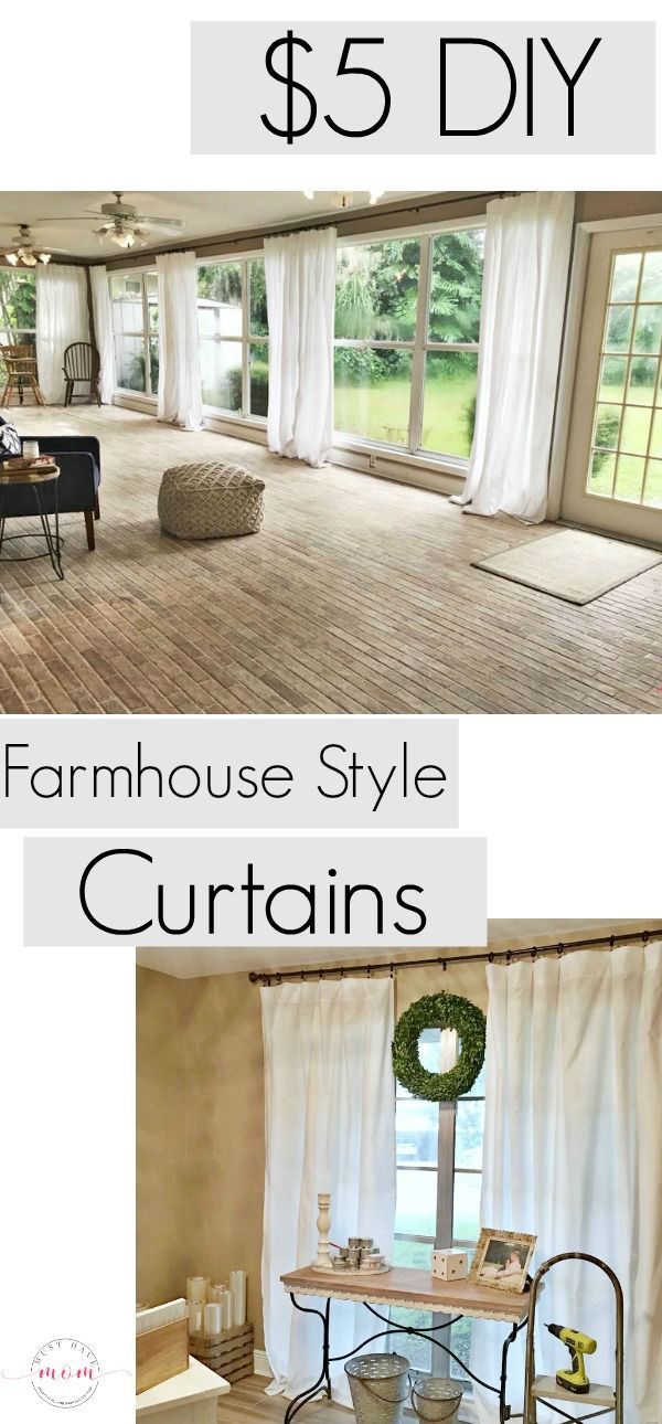 Cheap Farmhouse Style Curtains Just $5 & No Sewing! -   22 farmhouse style window treatments
 ideas