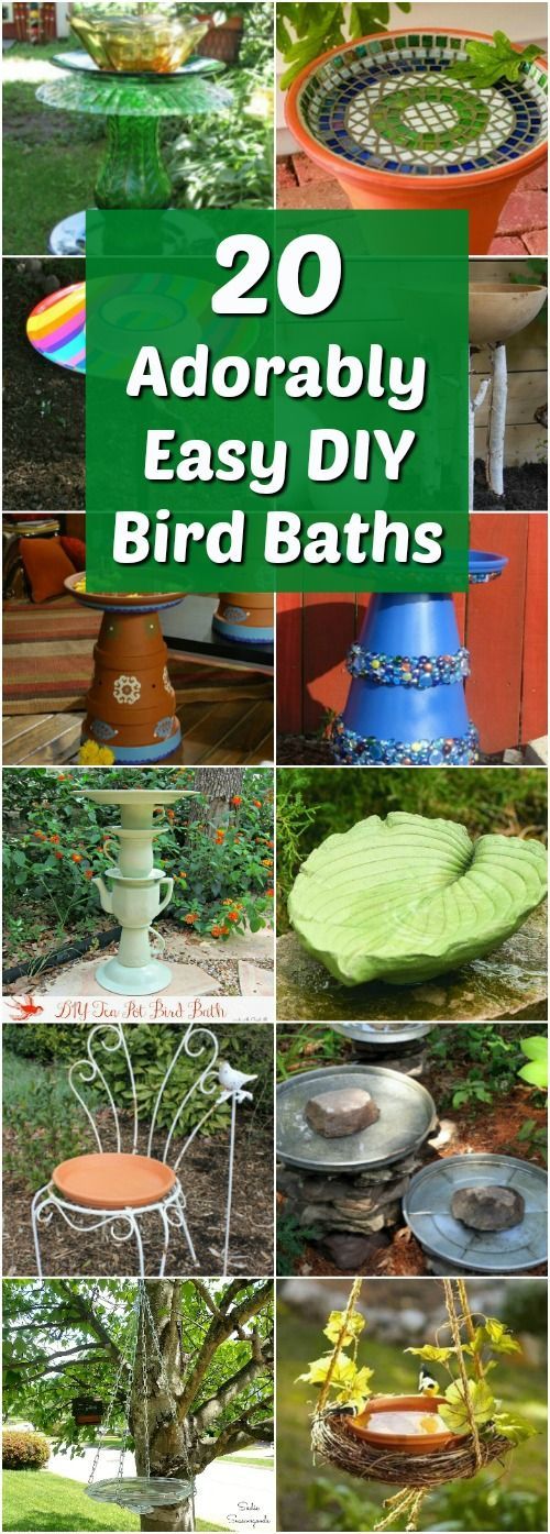 20 Adorably Easy DIY Bird Baths You’ll Want To Add To Your Garden Today -   22 garden art bird baths
 ideas