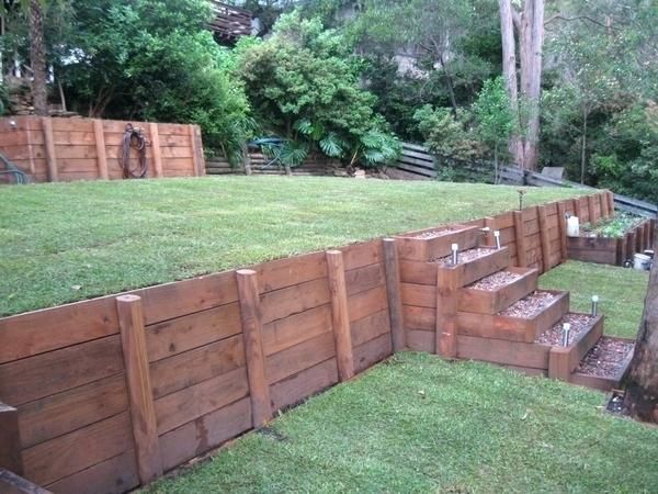 wooden garden retaining wall timber retaining wall designs or by joyful retaining walls build timber retaining wall on slope -   22 garden steps retaining wall ideas