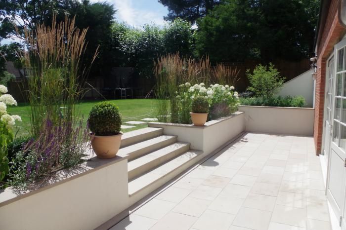 Buff Sawn Sandstone Paving is both hard-wearing and stylish. With a range of matching copings stones, step treads and edgings all available off the shelf, this product is extremely versatile and well suited to both traditional and contemporary schemes. -   22 garden steps retaining wall ideas