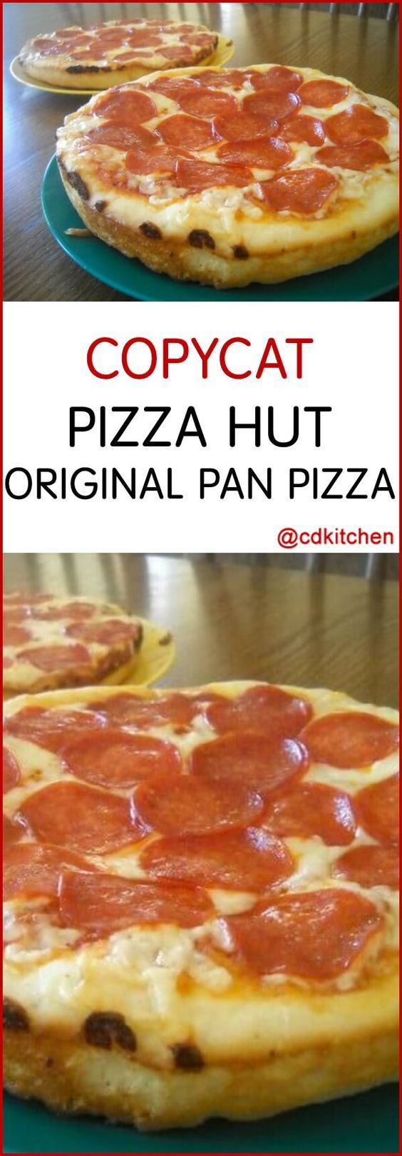 Make your own Pizza Hut pan pizza at home. This copycat recipe for the crust and sauce tastes just like the pizzas you get at Pizza Hut. | CDKitchen.com -   22 home made pizza recipes
 ideas