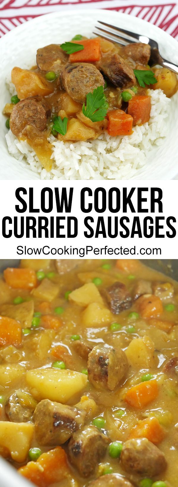 Slow Cooker Curried Sausages -   22 sausage recipes slow cooker
 ideas