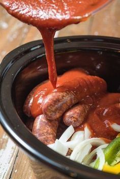 Slow Cooker Sausage, Peppers & Onions -   22 sausage recipes slow cooker
 ideas