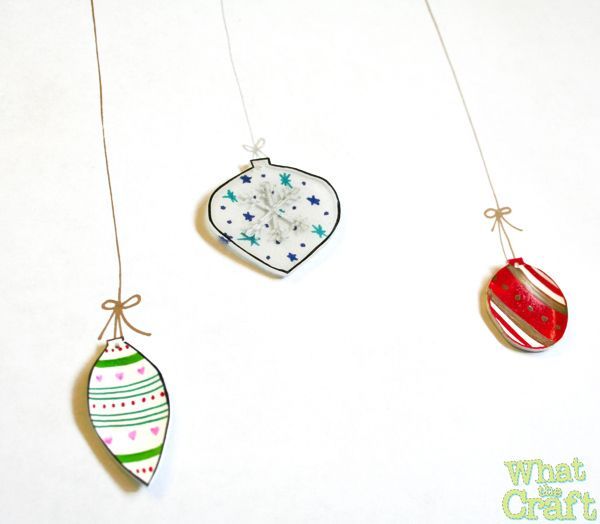 how to make shrink plastic ornament charms (for mini ornaments, jewelry, or scrapbooking) with free downloadable pattern! tutorial -   22 sharpie crafts plastic
 ideas