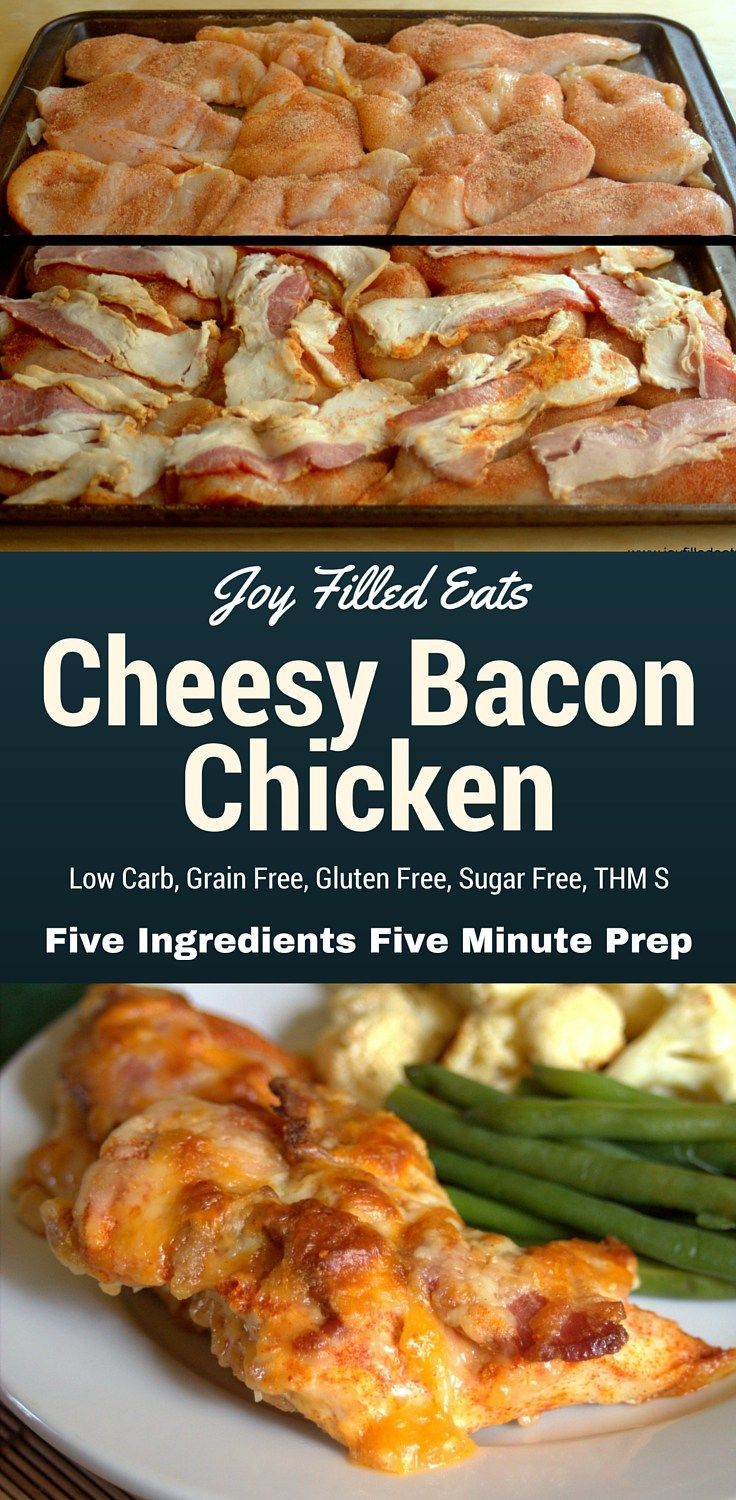 Cheesy Bacon Chicken - Low Carb, Grain Free, Gluten Free, Sugar Free, THM S                                                                                                                                                      More -   23 cheesy chicken recipes
 ideas