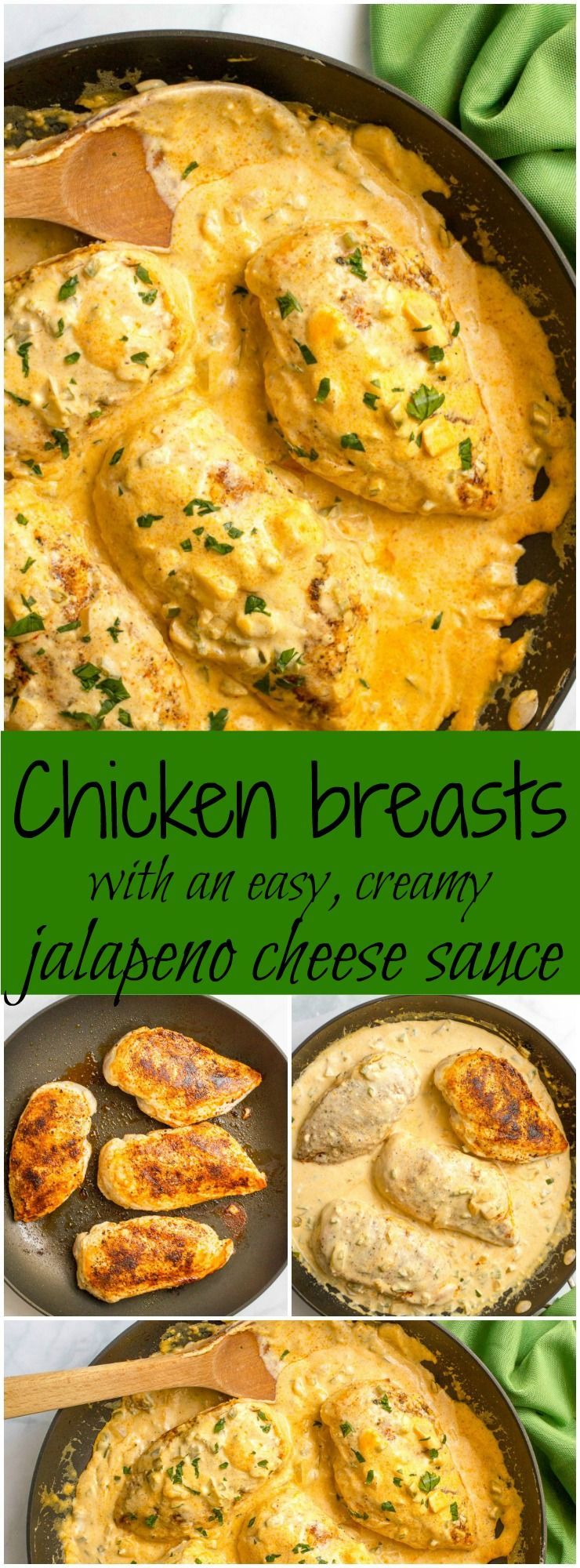 Chicken breasts with jalape?o cheese sauce -   23 cheesy chicken recipes
 ideas