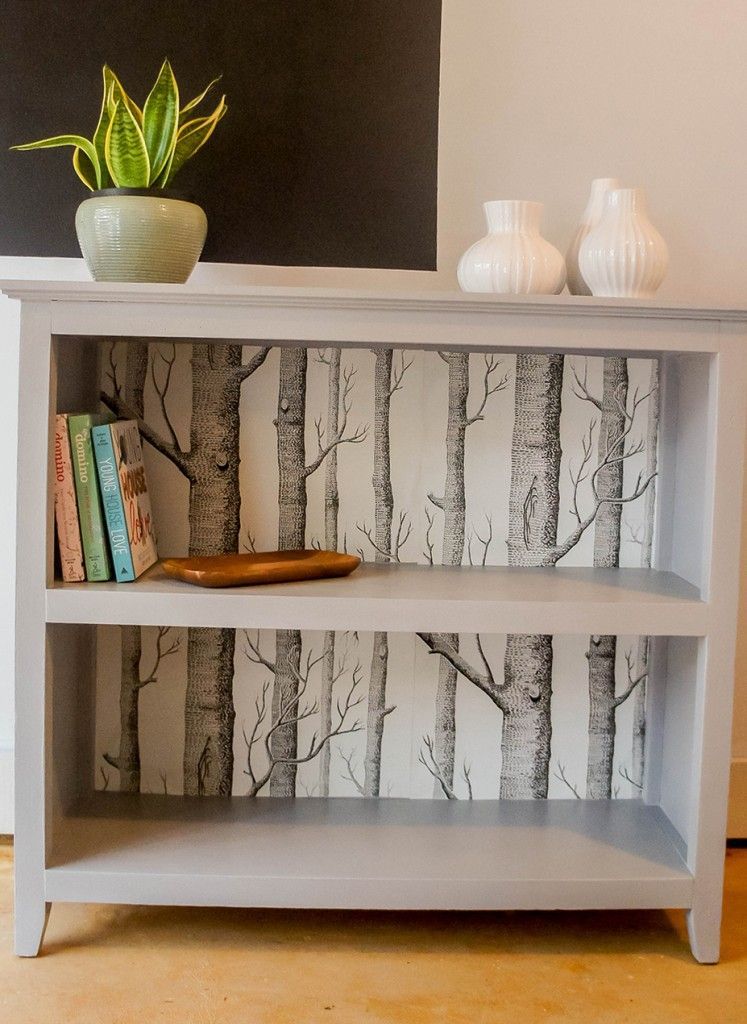 Amazing Bookshelf Makeover with Wallpaper and Paint -   23 diy bookshelf classroom
 ideas