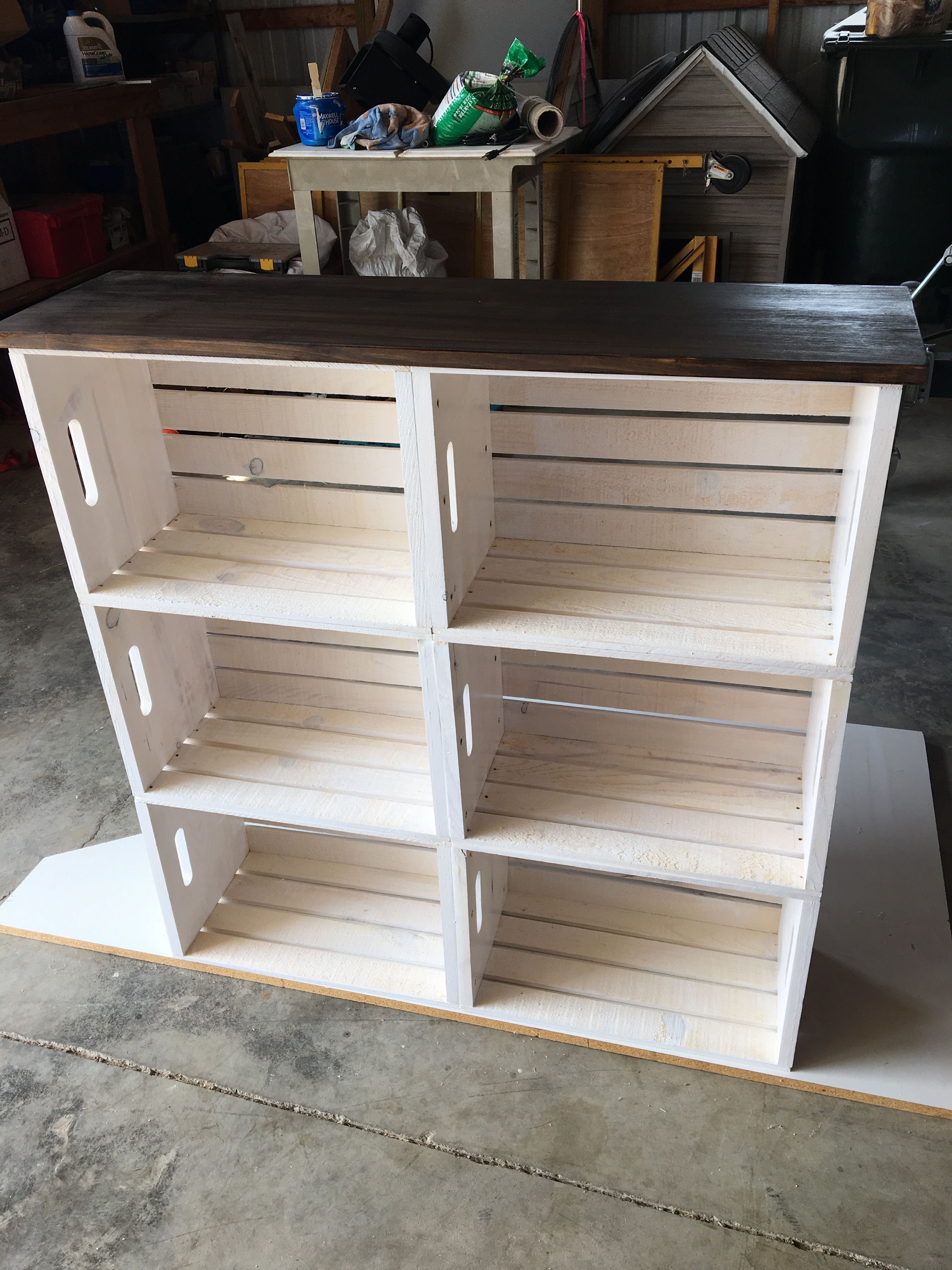 Wooden crate bookshelf DIY #crazycraftlady -   23 diy bookshelf classroom
 ideas