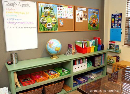 Inspiration for a Pretty & Practical DIY Homeschool Classroom -   23 diy bookshelf classroom
 ideas