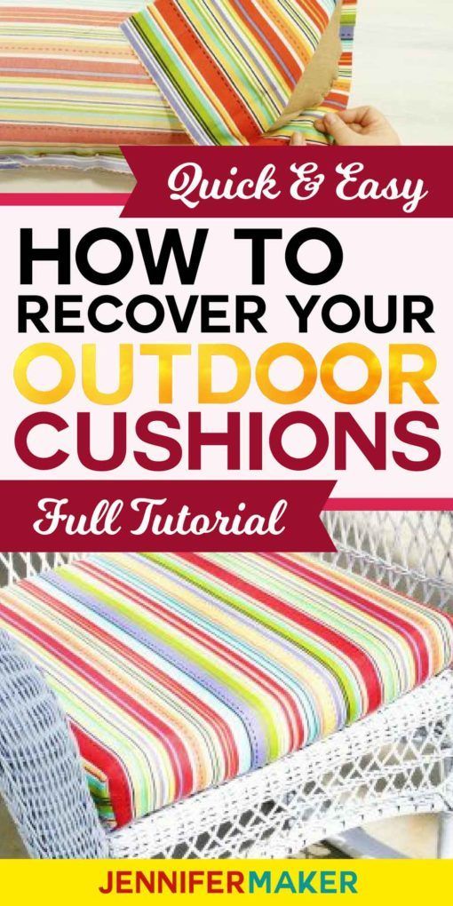 How to Recover Your Outdoor Cushions Quick & Easy -   23 diy outdoor cushions
 ideas