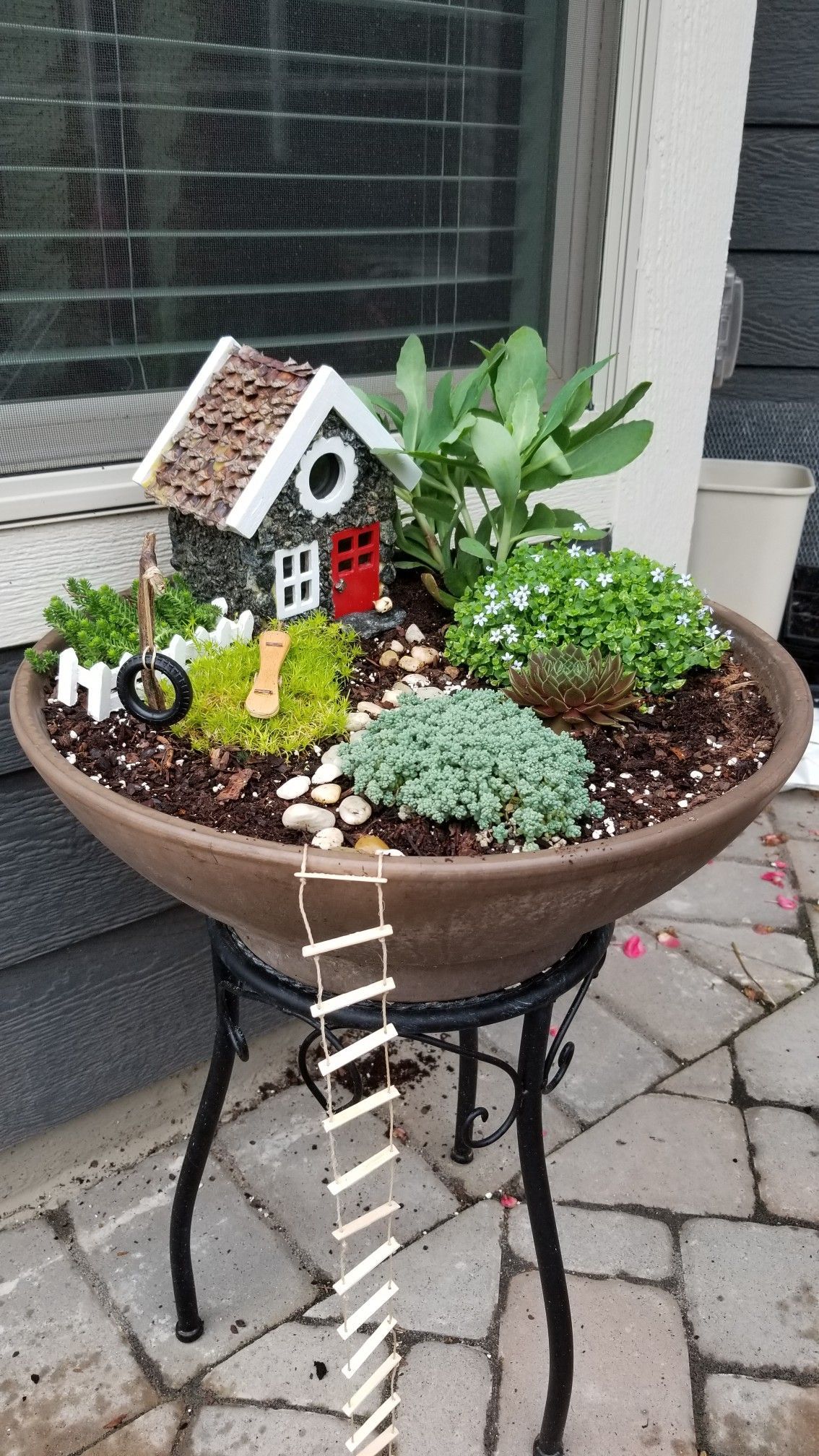 Un hogar en una maceta -   23 fairy garden ladder
 ideas