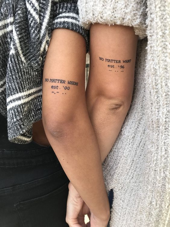 30 Meaningful couples small tattoo ideas and designs - Page 8 of 30 -   23 meaningful sister tattoo
 ideas