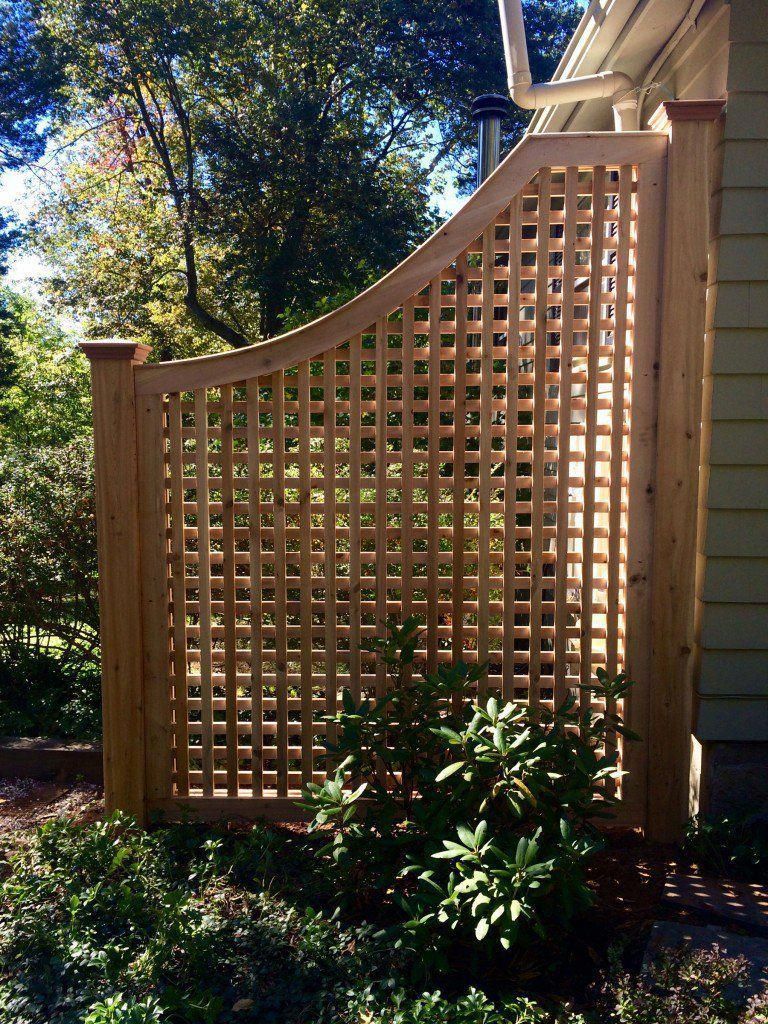 Cedar Greenwich Square Lattice Fence Panel -   23 short garden fence
 ideas