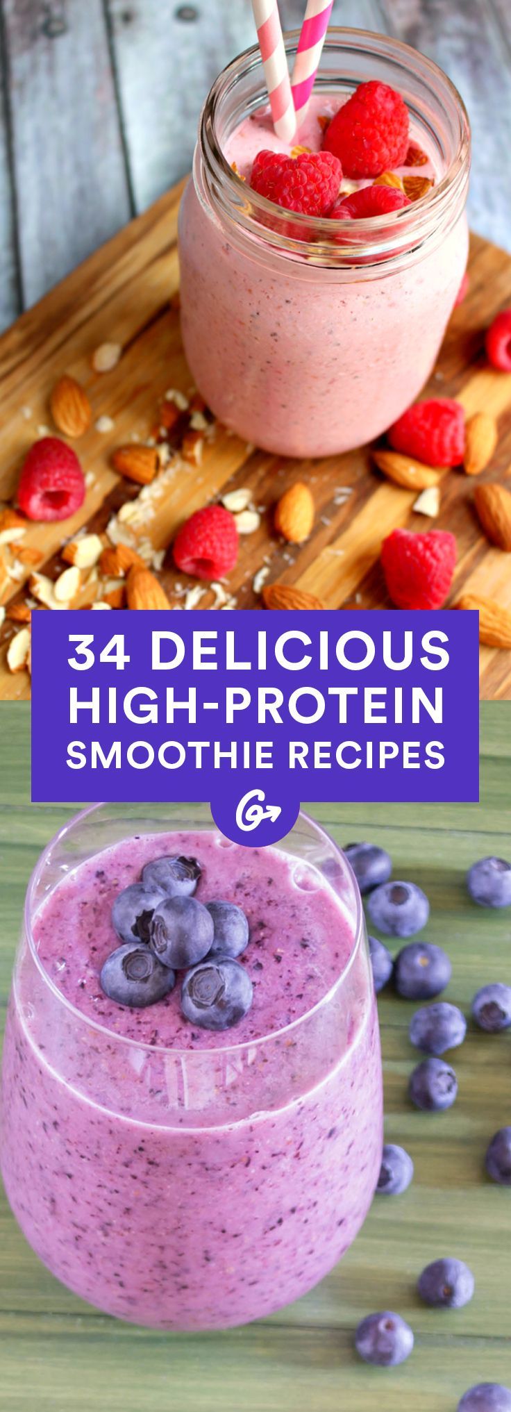 34 High-Protein Smoothie Recipes That Are Easy to Make -   24 breakfast smoothie recipes
 ideas