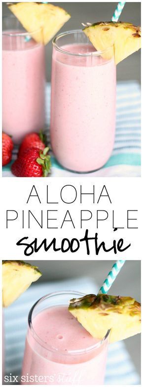 Copycat Jamba Juice Aloha Pineapple Smoothie from SixSistersStuff.com | Healthy Breakfast Recipe | Easy Snack Ideas | Kid Approved Snacks -   24 breakfast smoothie recipes
 ideas