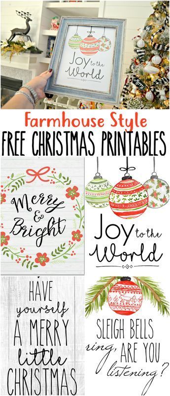 Christmas Farmhouse Decor Your Thing?! Print These for FREE! -   24 farmhouse style christmas
 ideas