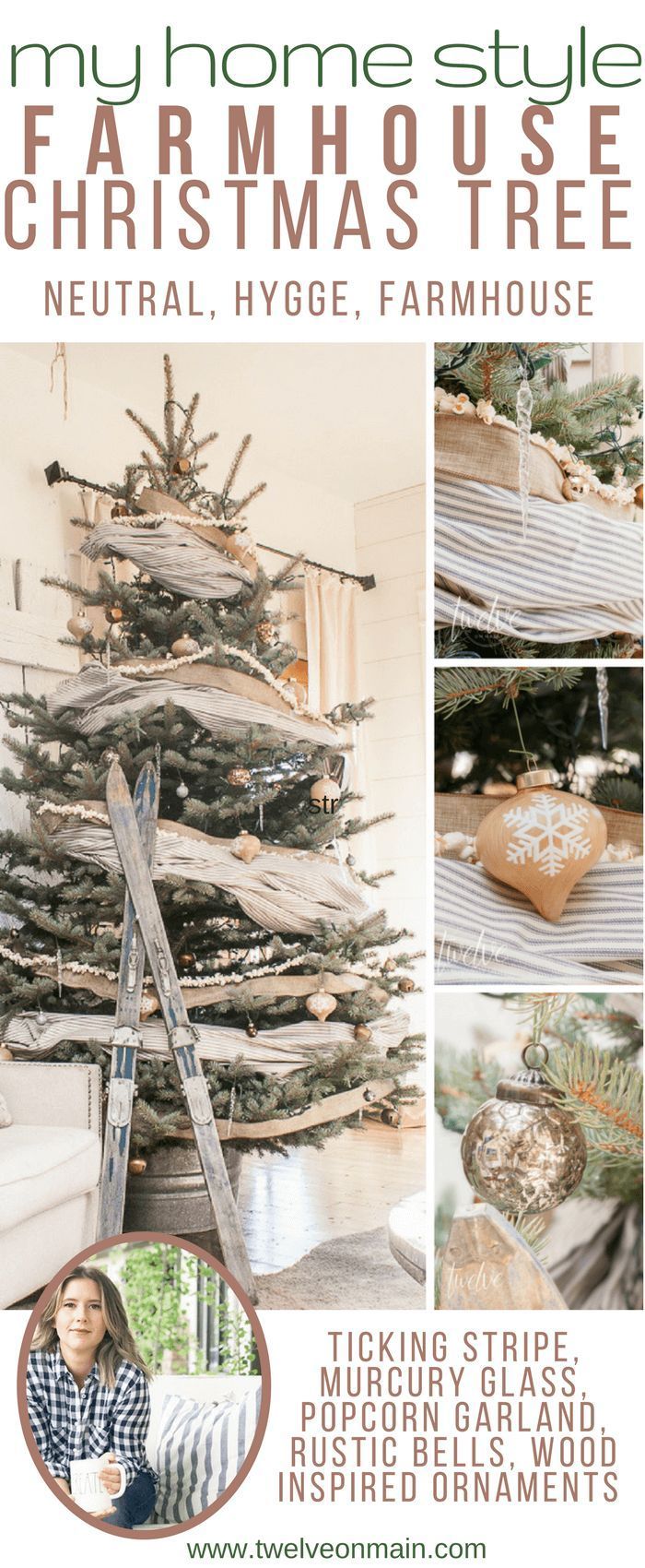 Neutral Farmhouse Style Christmas Tree -   24 farmhouse style christmas
 ideas
