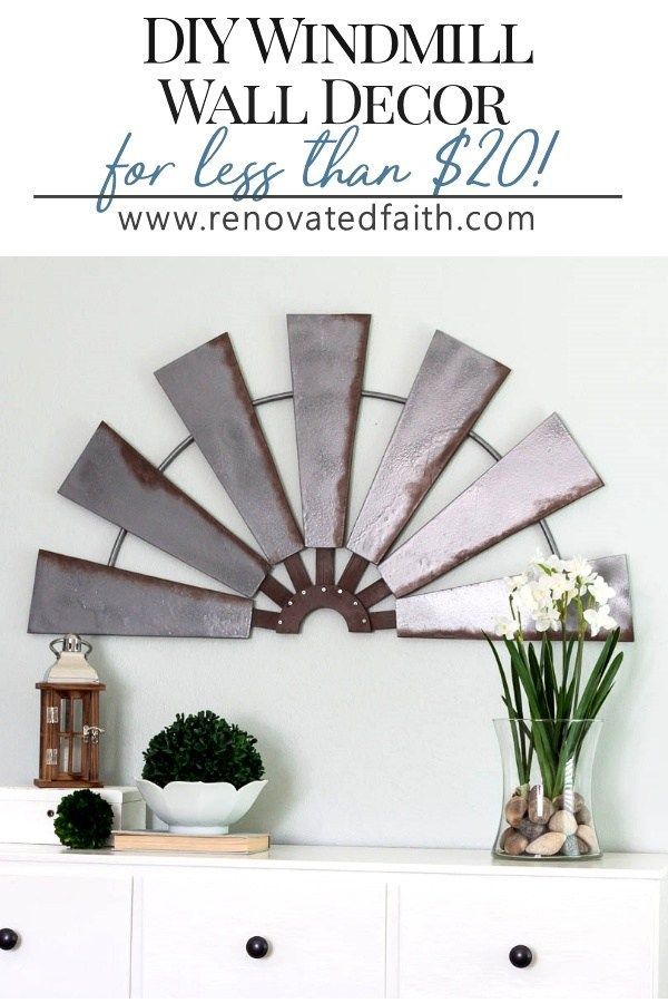 The Easy Way to Make DIY Windmill Wall Decor for Less than $20 -   24 farmhouse style on a budget
 ideas