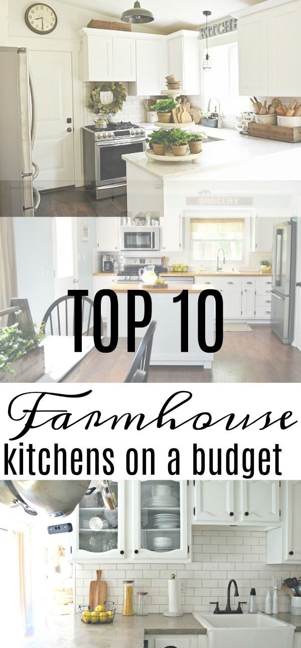 Top 10 Farmhouse Kitchens on a Budget -   24 farmhouse style on a budget
 ideas