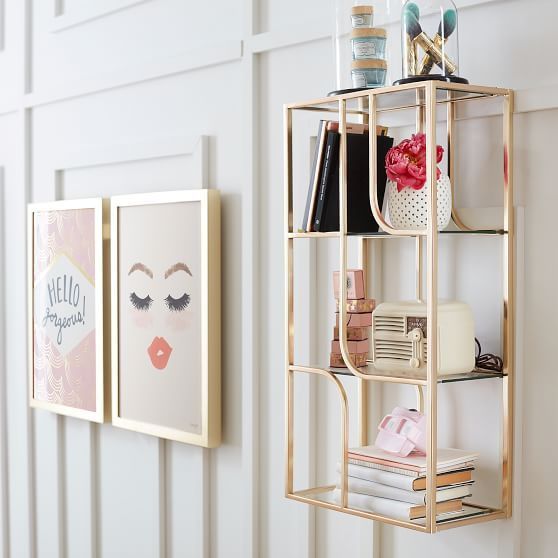 Benefit Gorgeous Glass Shelves -   24 glass shelves decor
 ideas