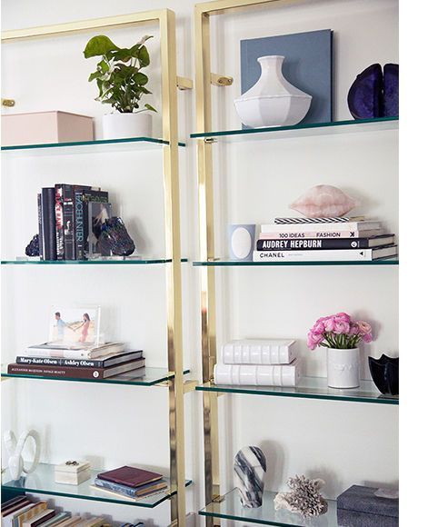Chriselle Lim's Home Tour -   24 glass shelves decor
 ideas