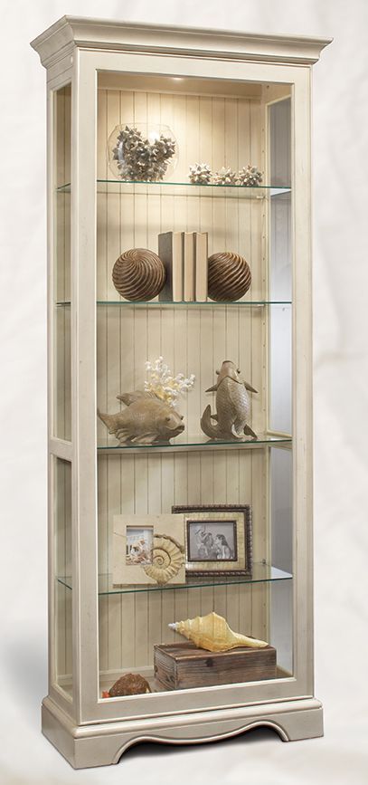 Home Gallery Furniture for White, Ambience 2-Way Sliding Door Display Cabinet - Shell -   24 glass shelves decor
 ideas